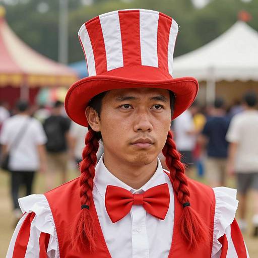 Vibrant Circus Costume Portrait