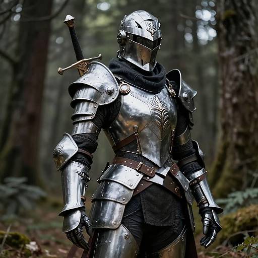 Steampunk Valkyrie Armor in Forest