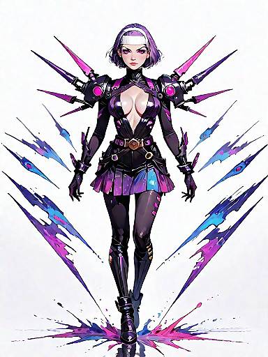 Edgy Fashion Girl in Stylish Attire