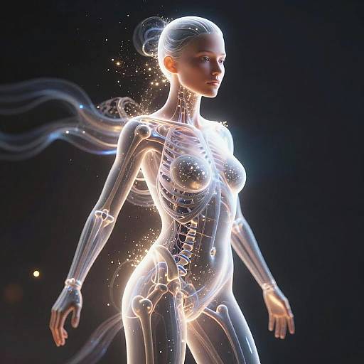 Radiant Transparent Female Energy Form