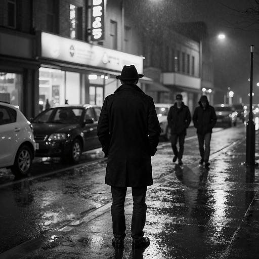 Moody Urban Nighttime Silhouette