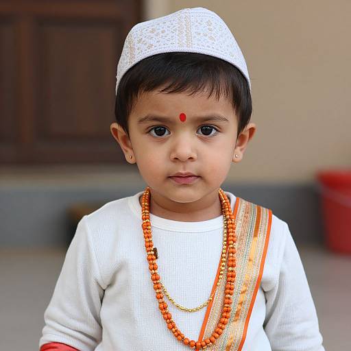Realistic Toddler Krishnashtami Portrait