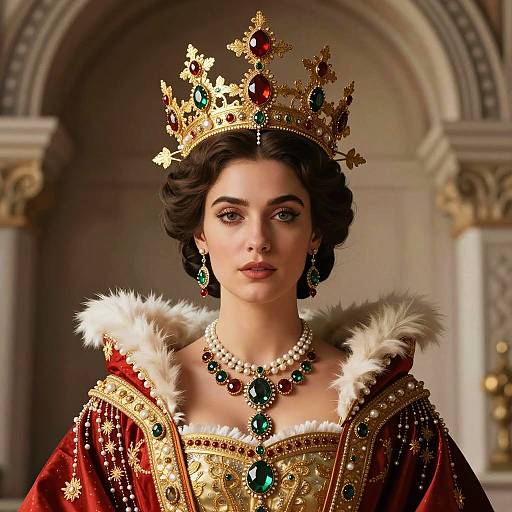 Regal Empress with Ornate Headdress