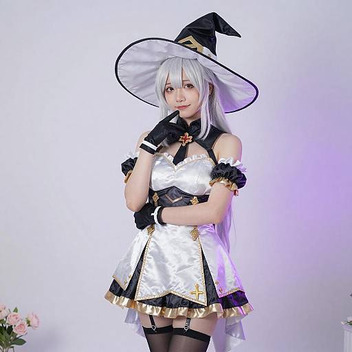 White-Haired Witch Cosplayer Portrait
