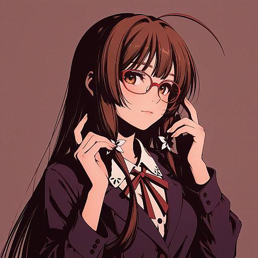 Illustration of Hasegawa chisame, mahou sensei negima! in the style of Moshimoshibe