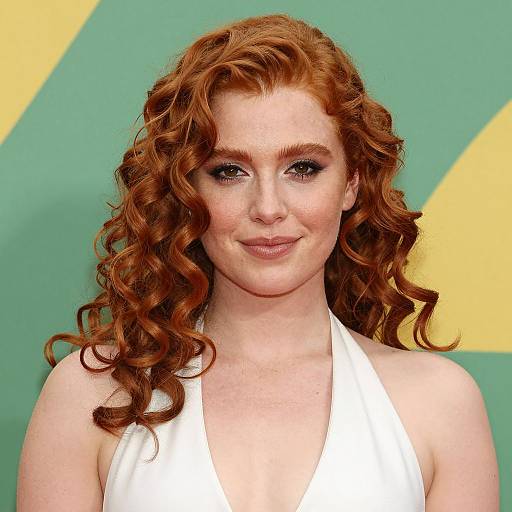 Youthful Elegance with Abstract Background