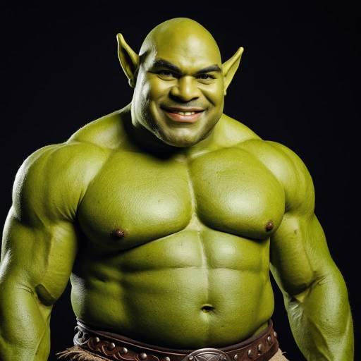 Muscular Green Orc with Cowboy Aesthetic