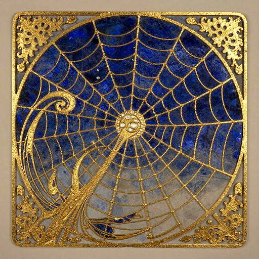 Kinetic Art Nouveau Spiderweb Design