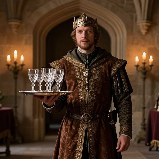 Medieval Butler in Grand Castle Hall