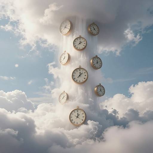 Ethereal Clocks Ascending Time