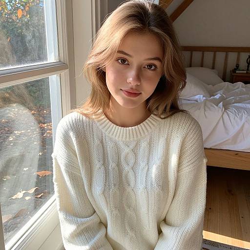 Cozy Morning by Sunlit Window