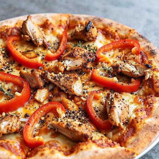 Close-Up Colorful Mixed Pizza