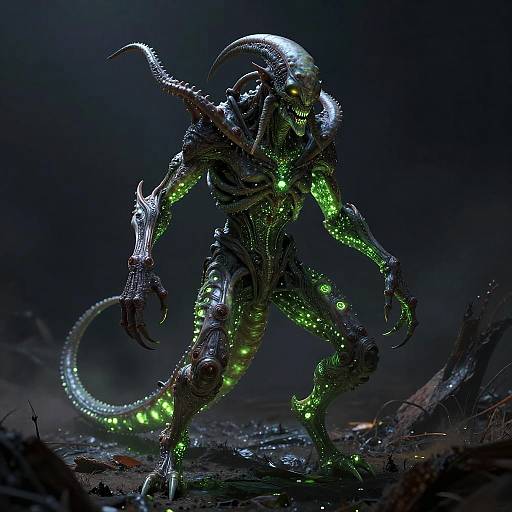 Viremic Tentacle Fiend in Giger Style