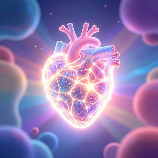 Heart-shaped AI with LGBTQ+ Emotions