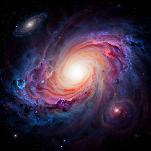 Abstract Cosmic Scene with Digital Art