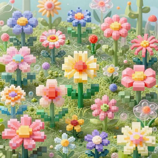 AI-Generated Digital Garden Art