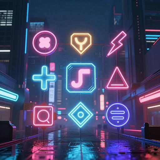 Cyberpunk Abstract Dingbat Icons