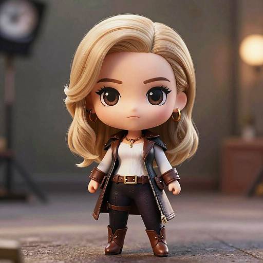 Chibi Woman in Quinn Costume