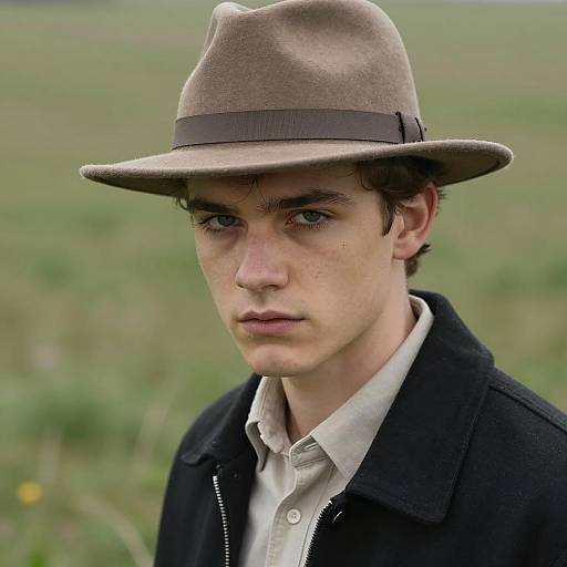 Intense Young Man in Stylish Attire