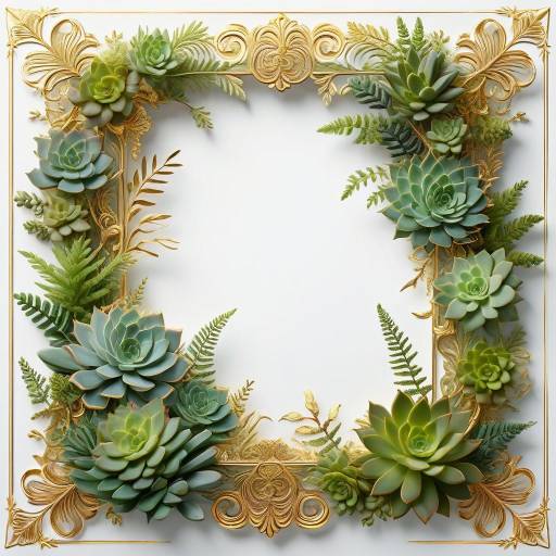 Elegant Victorian Baroque Fern Frame Design