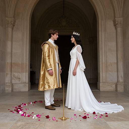 Regal Couple in Grand Archway