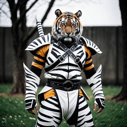 Imposing Tiger-Stripped Kintaro Cosplay Costume