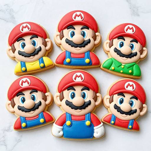 Intricate Mario-Themed Decorative Cookies