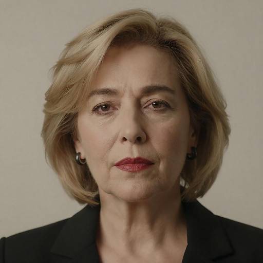 Serious Portrait of a Middle-Aged Woman