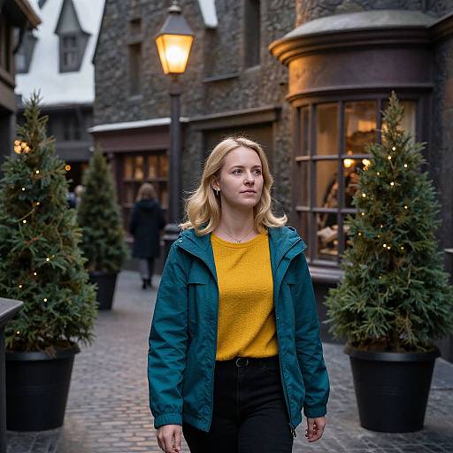 Blonde Woman in Diagon Alley Stroll