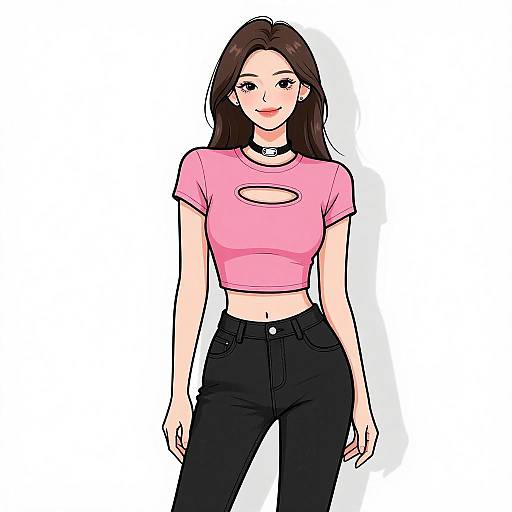 Smiling Woman in Stylish Streetwear