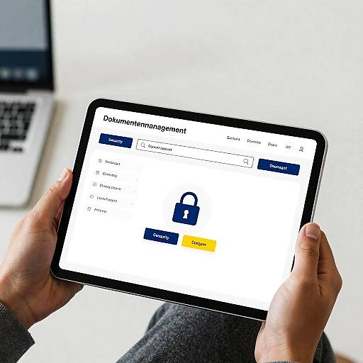 Secure Dokumentenmanagement Tablet Interface