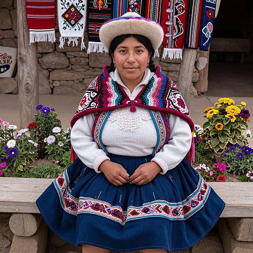 Candid Portrait of Bolivian Cholita Woman