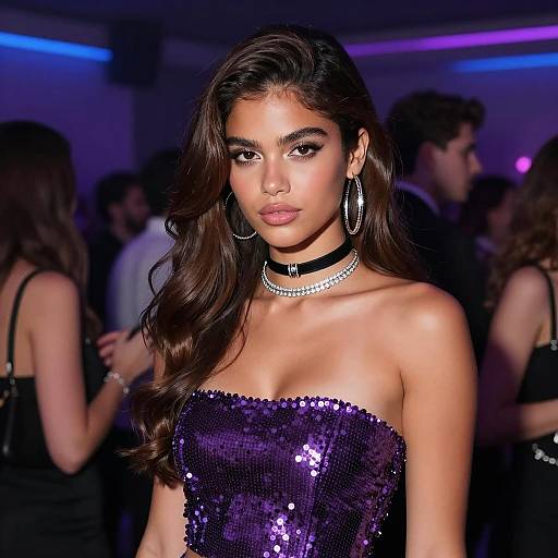 Glamorous Disco Party Fashion Scene