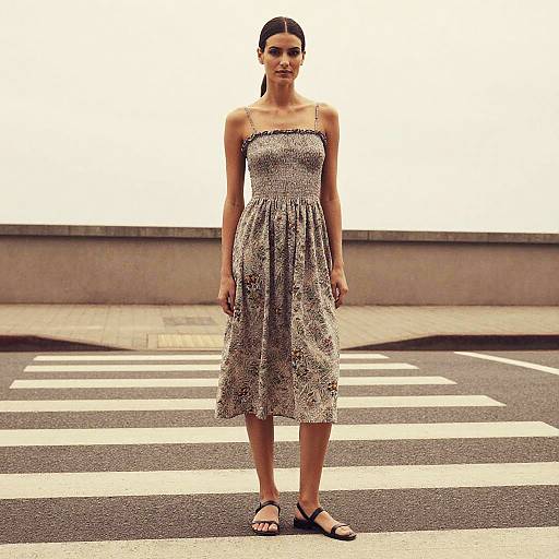 Bohemian Midi Dress in Urban Backlight
