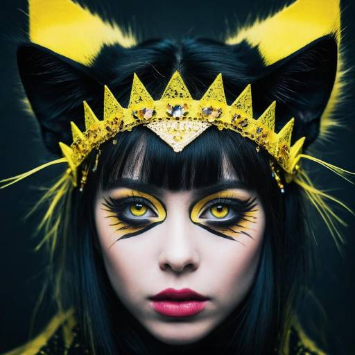 Abstract Portrait of a Black Cat