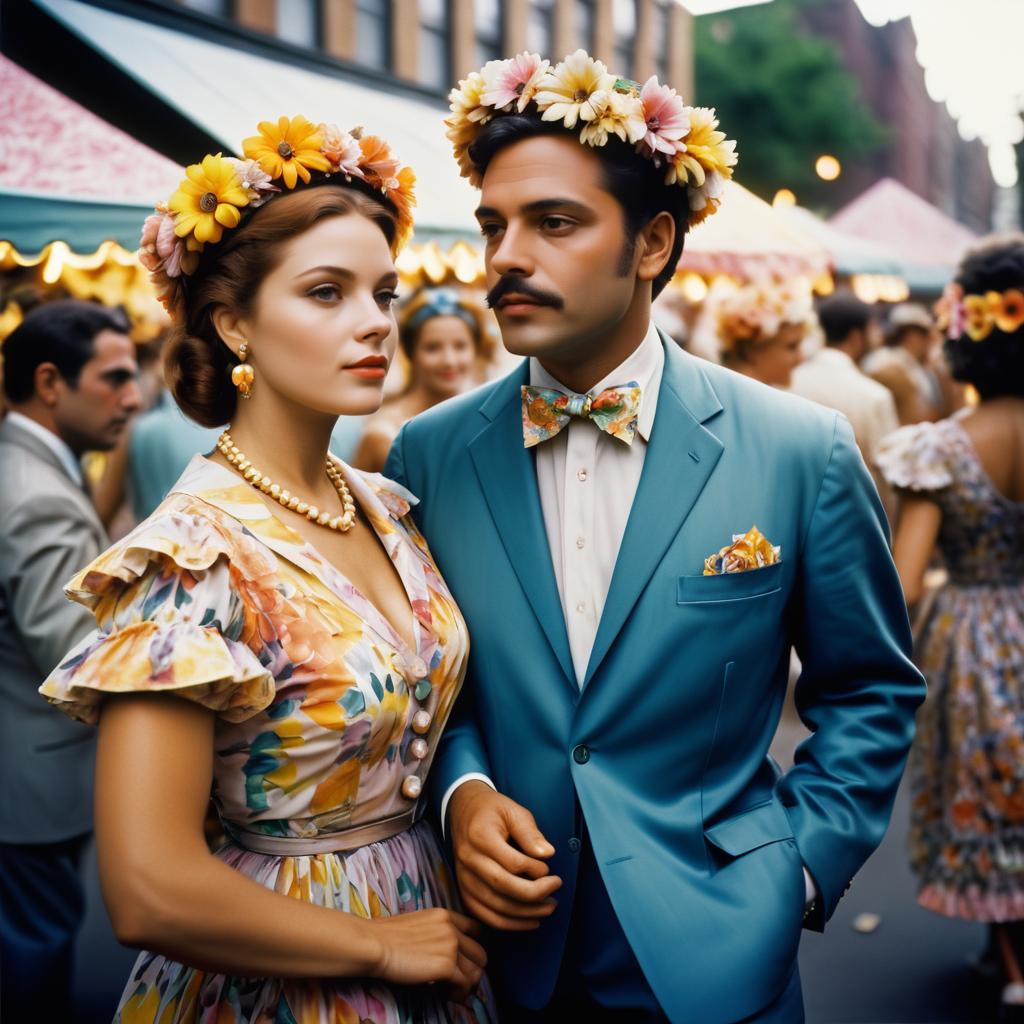 1960s Vintage Fashion Street Festival Scene