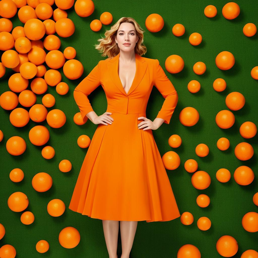 Whimsical Portrait of Kate Winslet as Orange