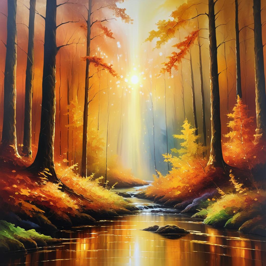 Mystical Autumn Forests in Oil Painting