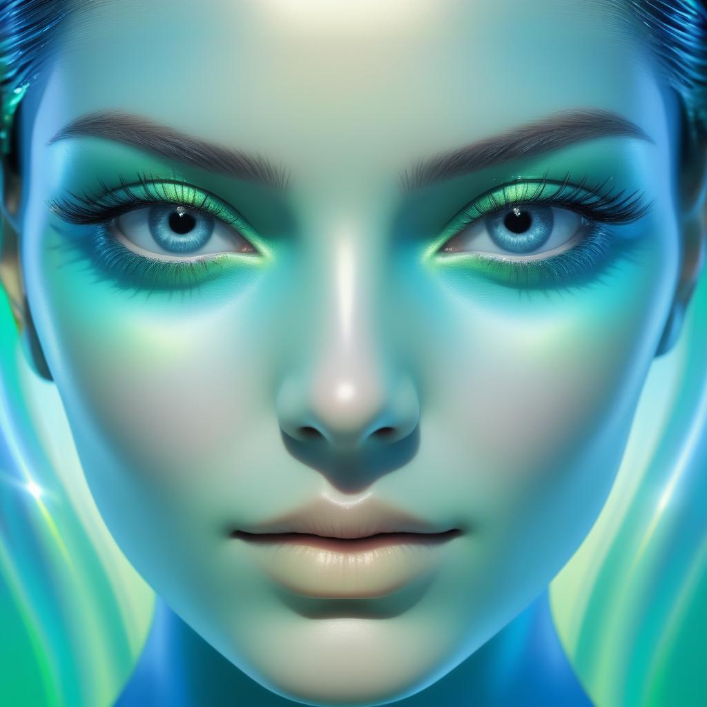 Captivating 3D Female Eyes Design