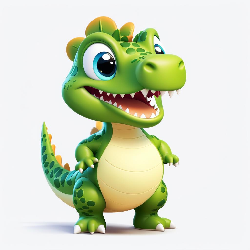 Cute Trendy Dinosaur Character Design