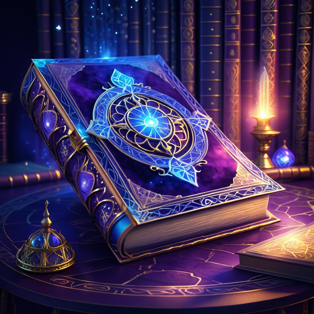 Ethereal Ancient Tome in Wizard's Study