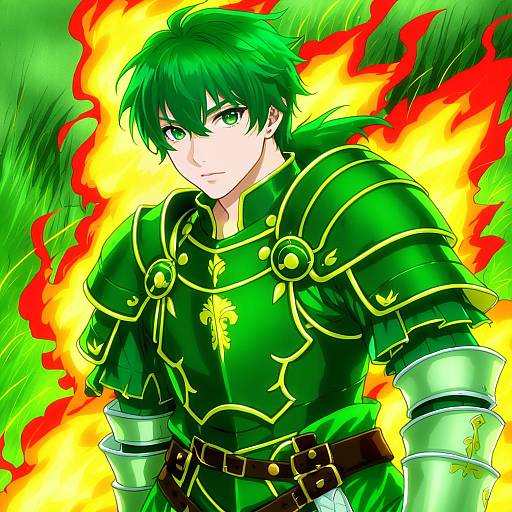 Illustration of Alm (fire emblem), fire emblem in the style of Kaorihero