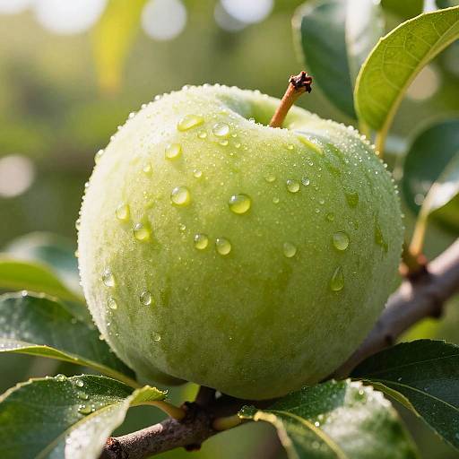 Ripe Palet on Dewy Leaves