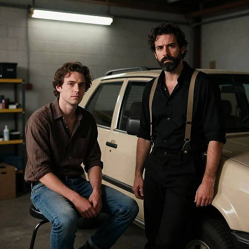 Intense Brotherhood in a Garage Setting