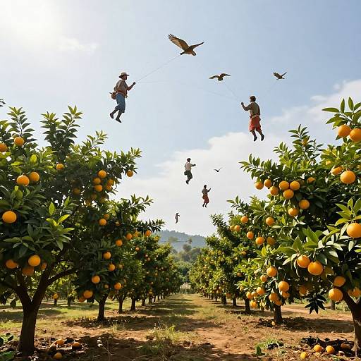 Surreal Floating Citrus Grove