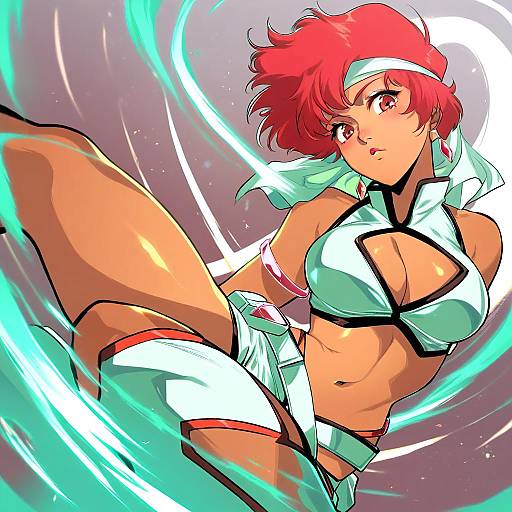 Illustration of Kei (dirty pair), dirty pair in the style of Kukumomo