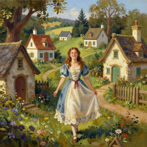 Fairy Tale Heroine in Village