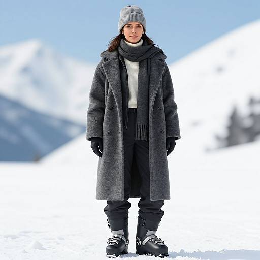 Realistic Winter Outfit Portrait