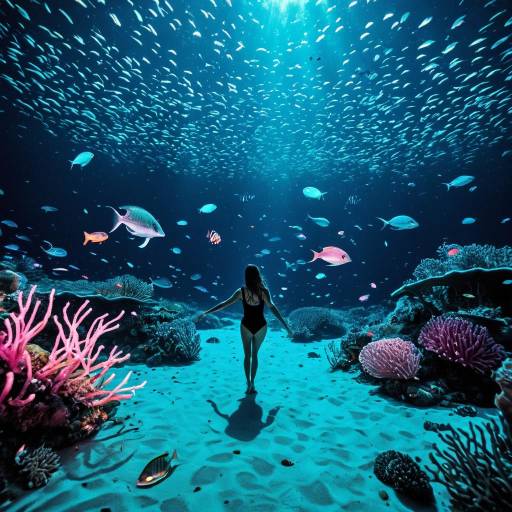 Underwater Rave with Bioluminescent Sea Creatures