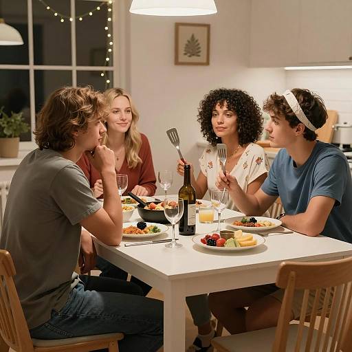 Casual Dinner Gathering with Friends